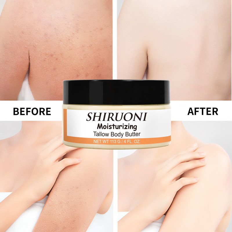 Free Samples Body Butter Custom Whitening Smoothing Long Lasting Moisturizing Tallow Body Butter Wholesale Private Label