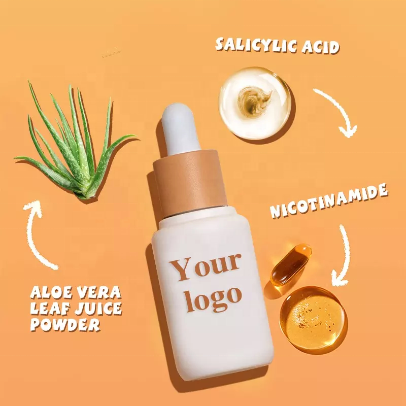 Private Label Beauty Face Three in One Super Glow Serum SPF 40 Sunscreen Tinted Color Foundation Serum