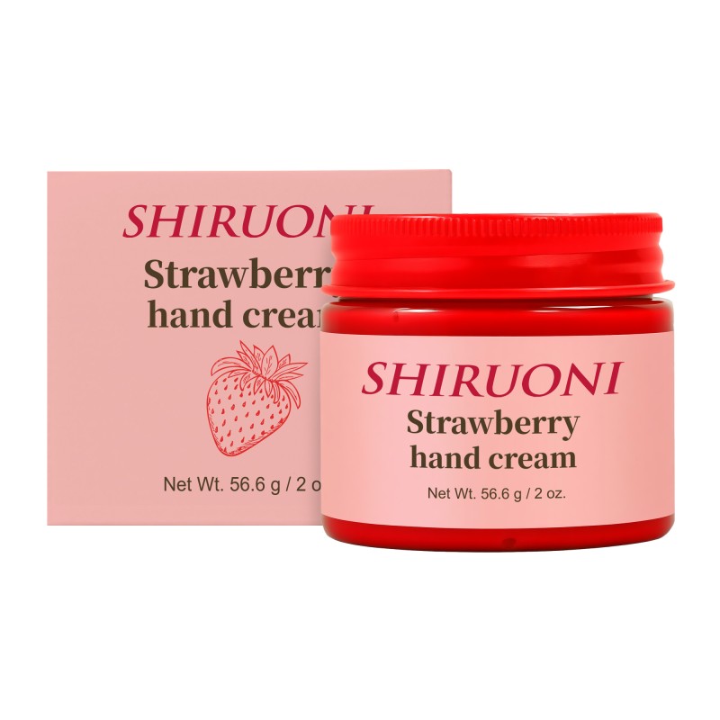 Private Label Hand Cream Own Logo Moisturizing Lightening Christmas Whitening Women's Strawberry Shea Butter Hand Cream