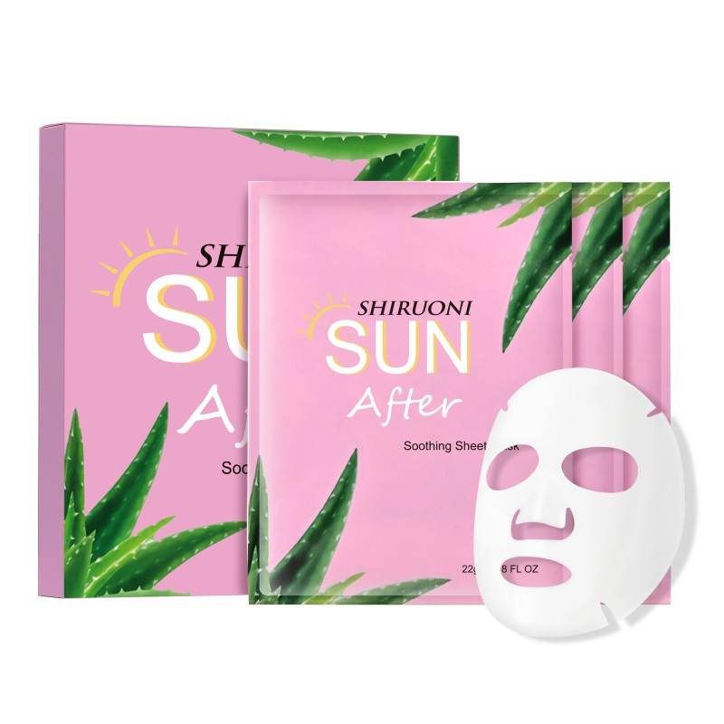 Wholesale Face Sheet Masks Deep Hydrating Moisturizing Oil Control Acne Pore Closing Aloe Vera After Sun Mask