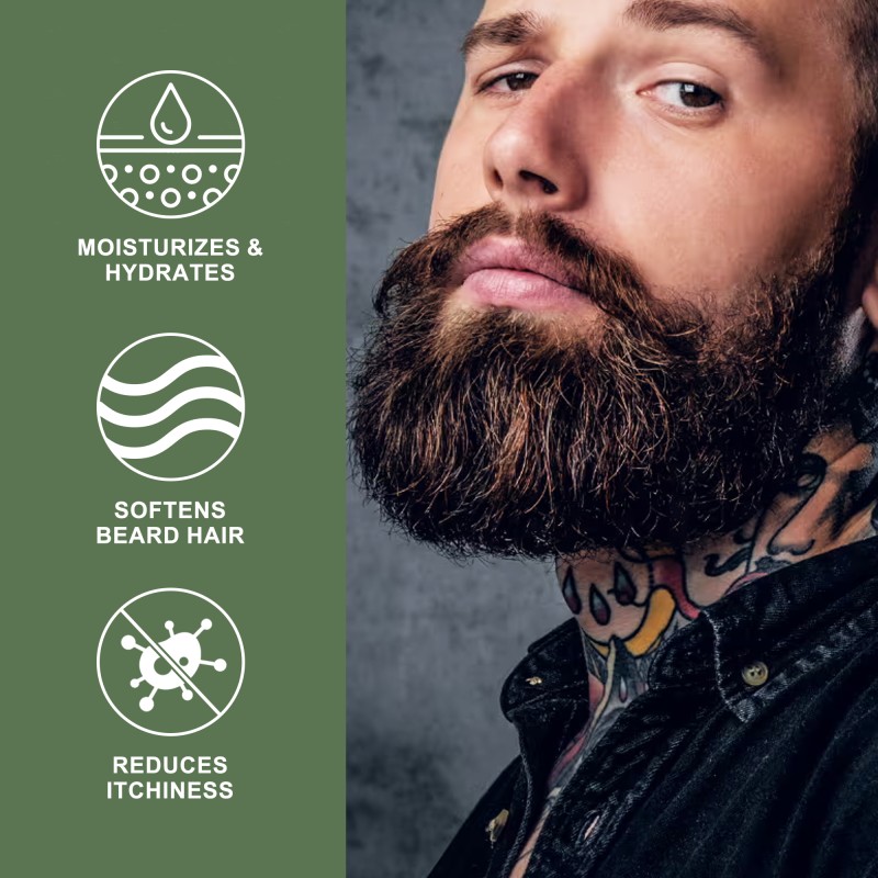 Private Label Natural Vegan Full Beard Maracuja Oil and Shea Butter to Moisturize and Soften Men Beard Conditioning Oil
