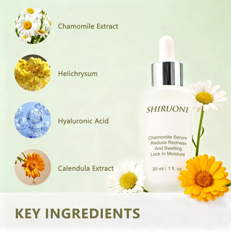 Custom Facial Serum Fine Lines Firming Moisturizing Brightening Deep Hydration Calming Chamomile Serum