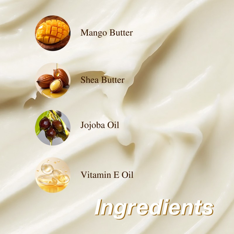 Free Samples Long Lasting Moisturizer Nourishing Hydrating Moisturizing Mango Body Butter Wholesale