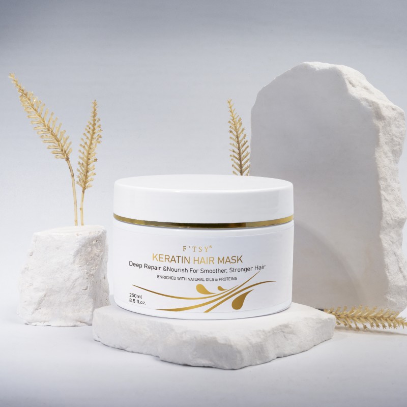 100% Natural Keratin Mud Hair Mask OME Private Label Custom Logo Frizz Control Nourish Smoother Deep Collagen Repair Cream Type