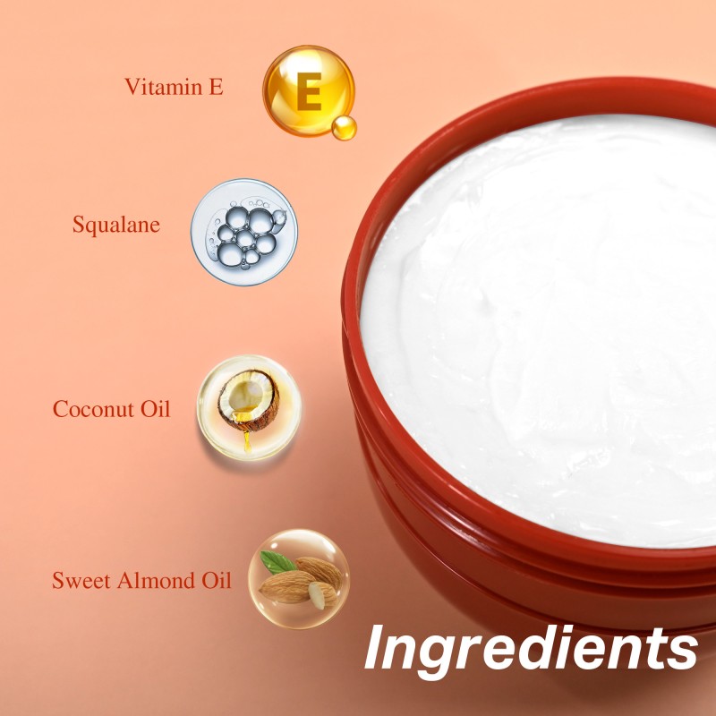 Private Label Wholesale Body Lotion Moisturizer Soothing Deep Nourishing Coconut Oil Whitening Body Cream