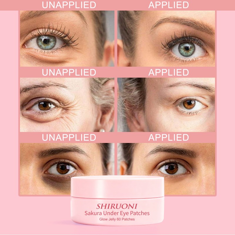 Free Samples Under Eye Mask Soothing Reduce Dark Circles Fine Lines Sakura Eye Patches Hydrogel