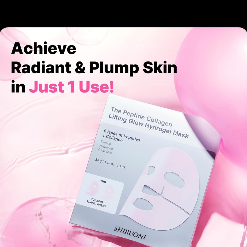 34G Private Label Face Mask Uneven Skin Texture Reduces Fine Lines Peptide Bio Collagen Mask