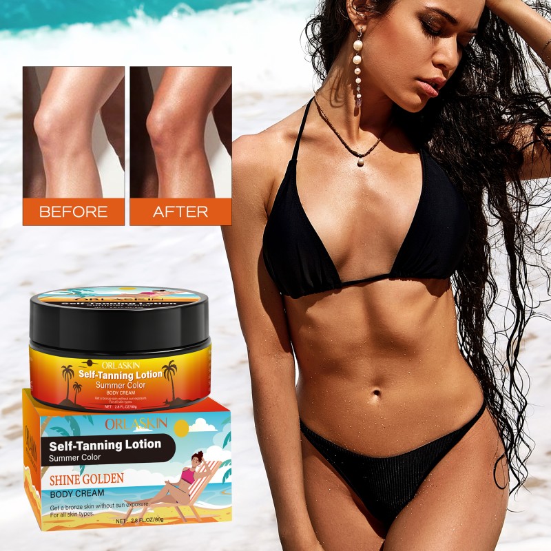 80G Long-Lasting Sunless Self Sun Dark Bronze Sunbed Tan Lotion Hydrating Bronze Tanning Cream