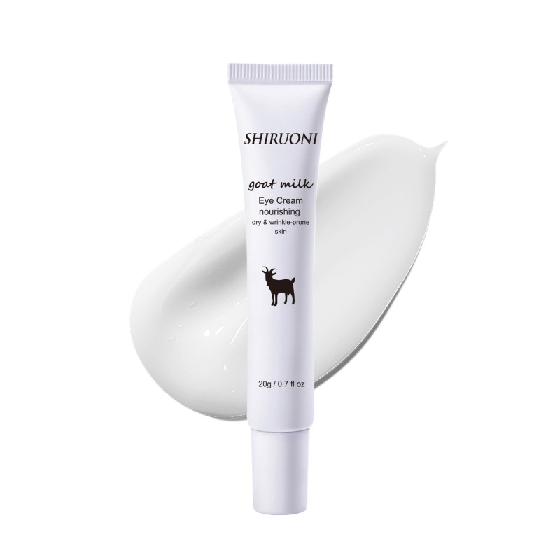 Private Label Under Eye Cream for Eye Bags Dark Circle Anti Wrinkle Goat Milk Day and Night Peptide Eye Cream