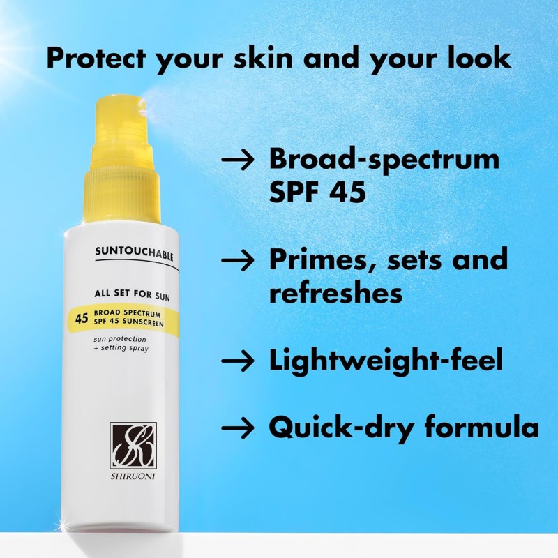 Private Label Waterproof Long-Lasting Hydratimg Broad-Spectrum Sun Protection Spf Setting Spray
