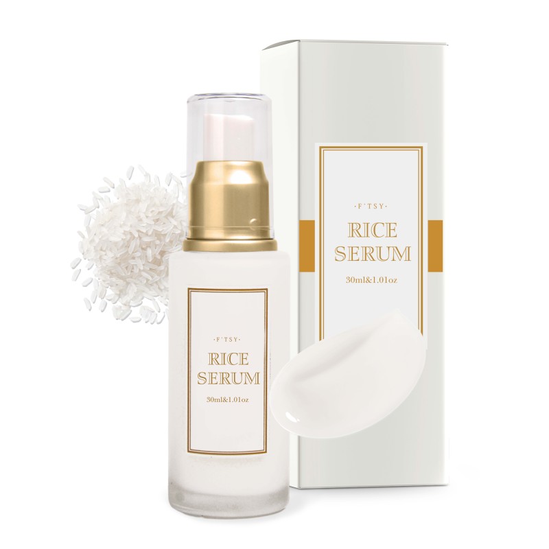 Korea Natural Rice Skin Care Set Organic Toner Anti Aging Whitening Cream Hydrating Serum Rice Essence Face Care Set OEM