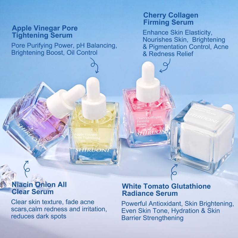 Private Label Face Serum Skin Care Kit  for Normal Skin Ph Balance Brightening Onion White Tomato Whitening Serum Set