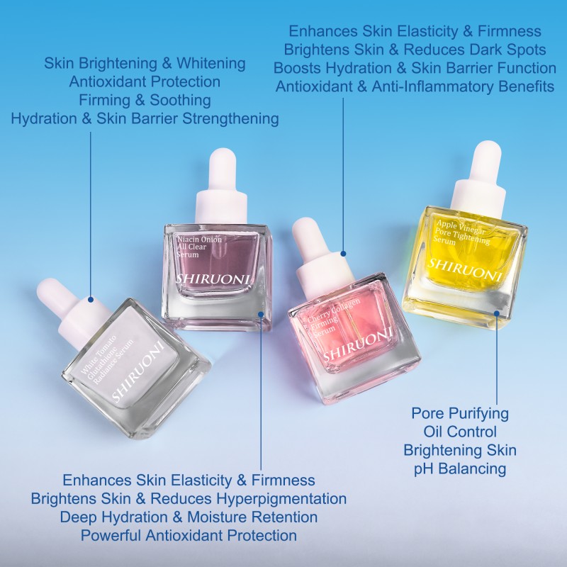 Private Label Face Serum Skin Care Kit  for Normal Skin Ph Balance Brightening Onion White Tomato Whitening Serum Set