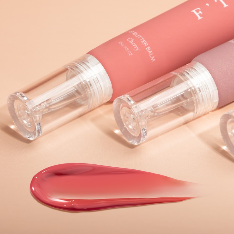 Private Label Lip Care Tinted Glow Plumping Shine Hydration Conditioning Lip Mask Cherry Vanilla Beige Lip Butter Balm