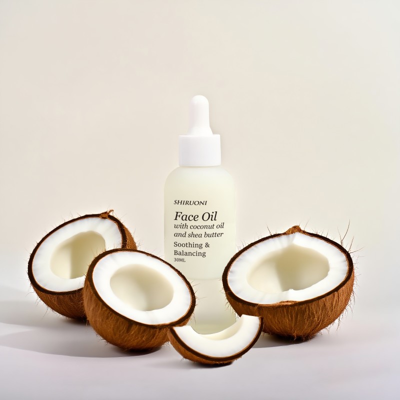 Private Label Face Oil Skin Care Coconut Oil Shea Butter Rosemarry Extract Oil Soothing Balancing Deeply Nourishes Facial Oil