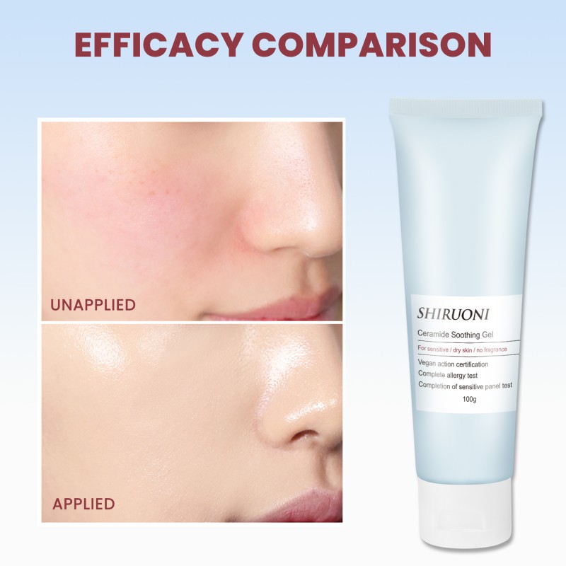 Custom Facial Moisturizer Low-Irritant Lightweight Long Lasting for Sensitive Skin Ceramide Soothing Gel