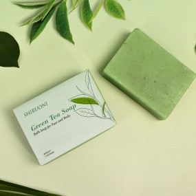 Free Sample Soap Bar Oil Control Brightening Deep Moisturization Coconut Oil Matcha Green Tea Body Soap