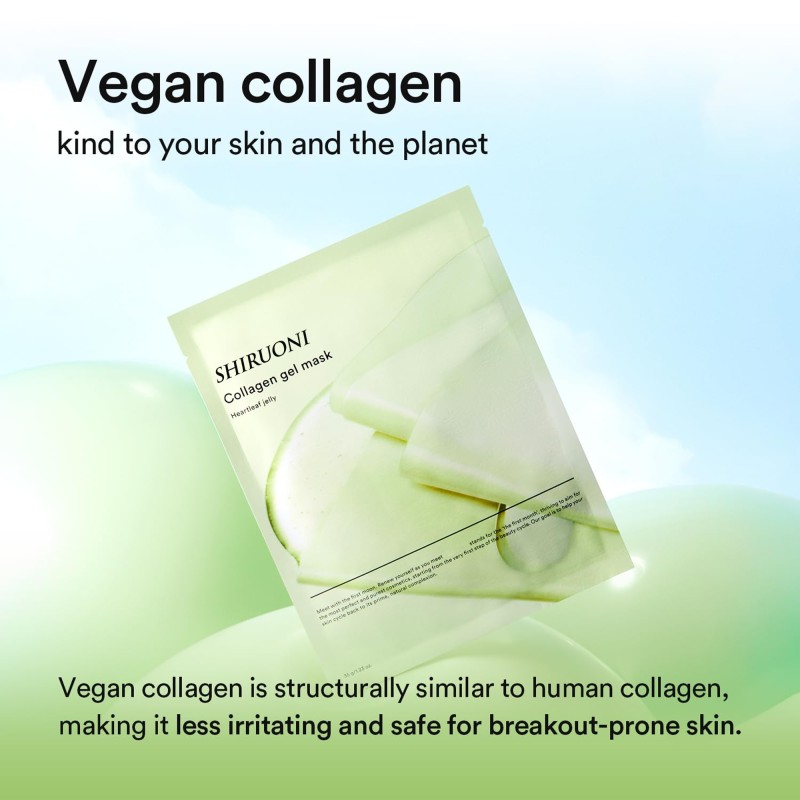 Custom Bio Collagen Mask Pore Treatment Calming Hyaluronic Acid Heartleaf Jelly Hydrogel Face Mask