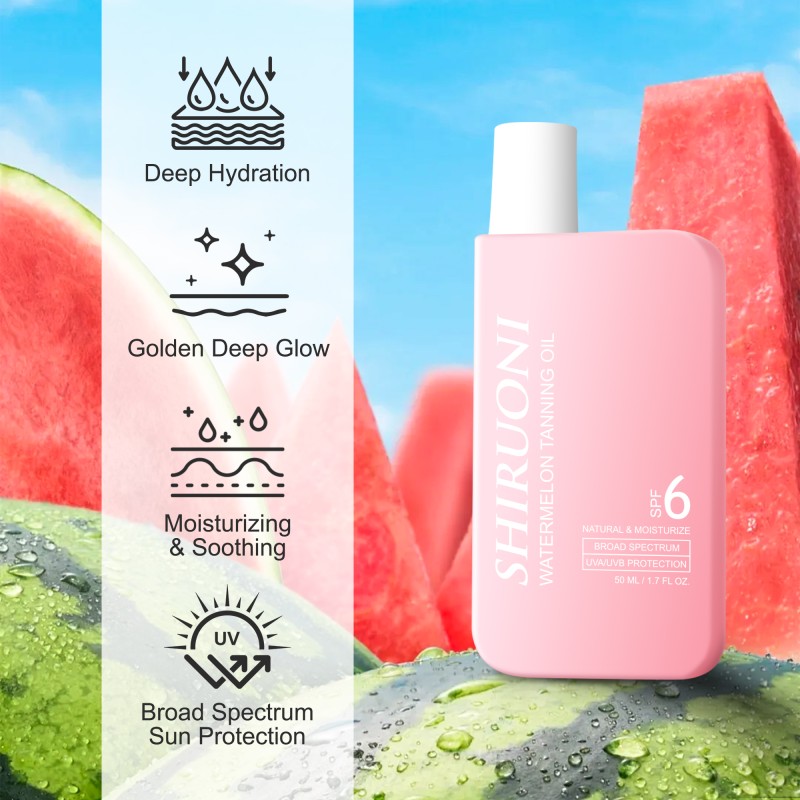 Wholesale Sun Tan Oil Golden Deep Glow Watermelon Seed Oil Sunscreen Tanning Oil Spf