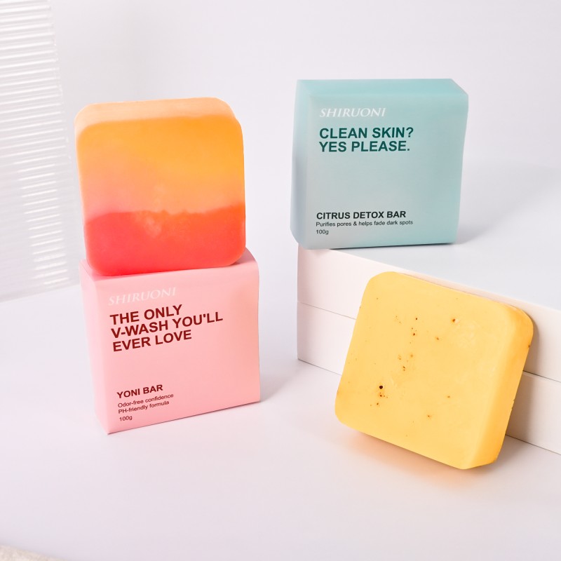 100G Feminine Wash Odor-Free Deep Cleansing Ph Balance Rosemary Turmeric Yoni Bar Soap Private Label