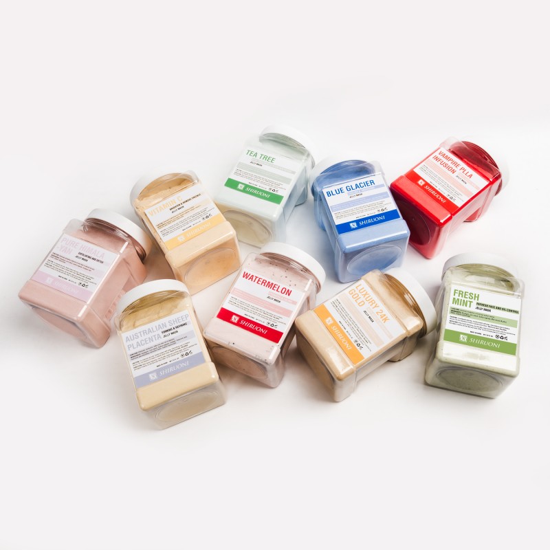 OEM Private Hyaluronic Acid Facial Jelly Masks Spa  Powder Peel Off Lavender Rose Jelly Face Mask