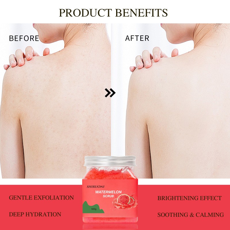 Private Label Watermelon Scrub Body Hand Foot Scrub Watermelon Sugar Shea Butter Soothes Moisturizes Body Watermelon Scrub