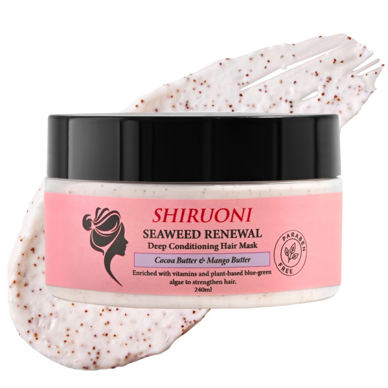 Wholesale Deeply Moisturizes Reduces Breakage Cocoa Mango Butter Seaweed Renewal Hair Mask Treatment