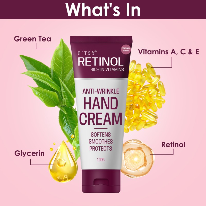 Wholesale Private Label Custom Firming Moisturizing Vitamins C Anti-Wrinkle Body Care Retinol Hand Cream