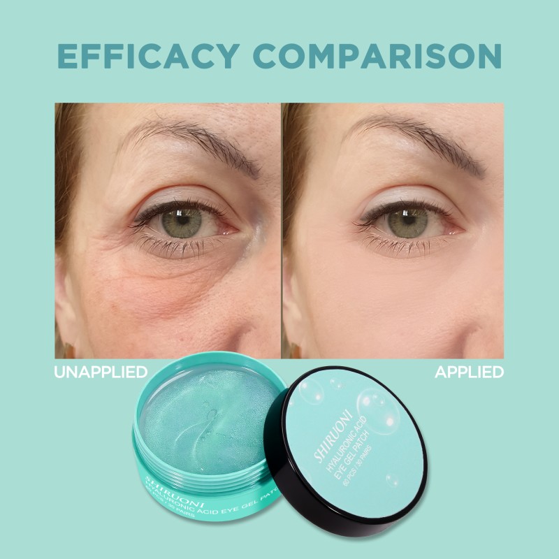 Custom Under Eye Patches Gel With Logo for Puffy Eyes Cooling Hydrating Anti Wrinkle Hydrogel Under Eye Mask