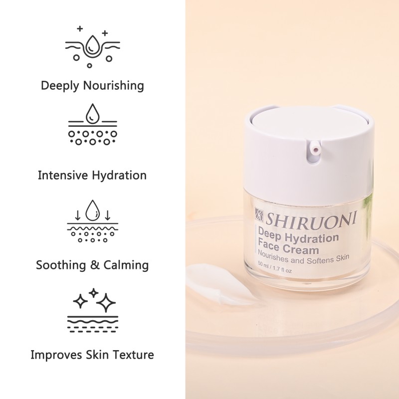 Face Moisturizer Oem Private Label Soothing Calming Hydrating Brightening Shea Butter Whitening Moisturizer