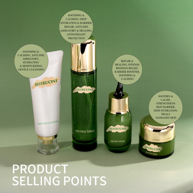 Free Sample Centella Serum Cream Toner Cleanser Calming Soothing Hydrating Centella Skin Care Set