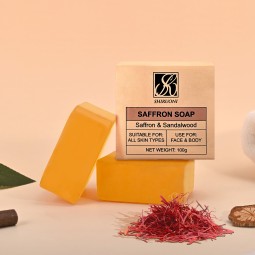 Private Label Soap Bar Lighten Acne Marks Soothing Oil Control Exfoliating Saffron Goat Milk Soap