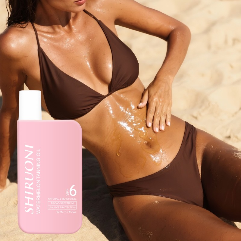 Wholesale Sun Tan Oil Golden Deep Glow Watermelon Seed Oil Sunscreen Tanning Oil Spf