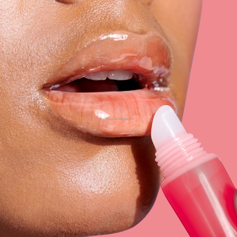 OEM SPF 20 Lip Gloss Hydrating Soothing Cucumber High Gloss Tinted Moisturizer for Dry Lips