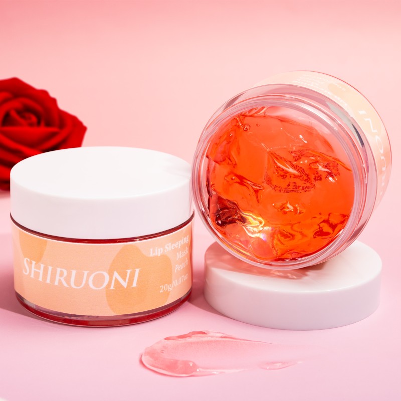 Free Sample Custom Logo Lip Sleeping Mask Gentle Exfoliation Long-Lasting Peach Lip Masks Private Label