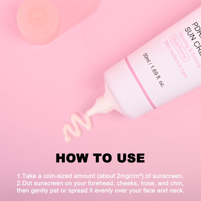 Private Label 50 ML Sun Cream Spf 50 Uv Protection Moisturizing Glowing Firming Pdrn Sunscreen