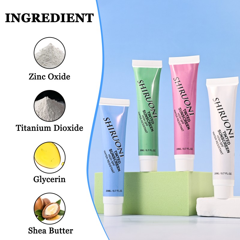 20 ML High Spf Uva Uvb Protection Waterproof Colored Sun Protection Zinc Sunscreen Tinted