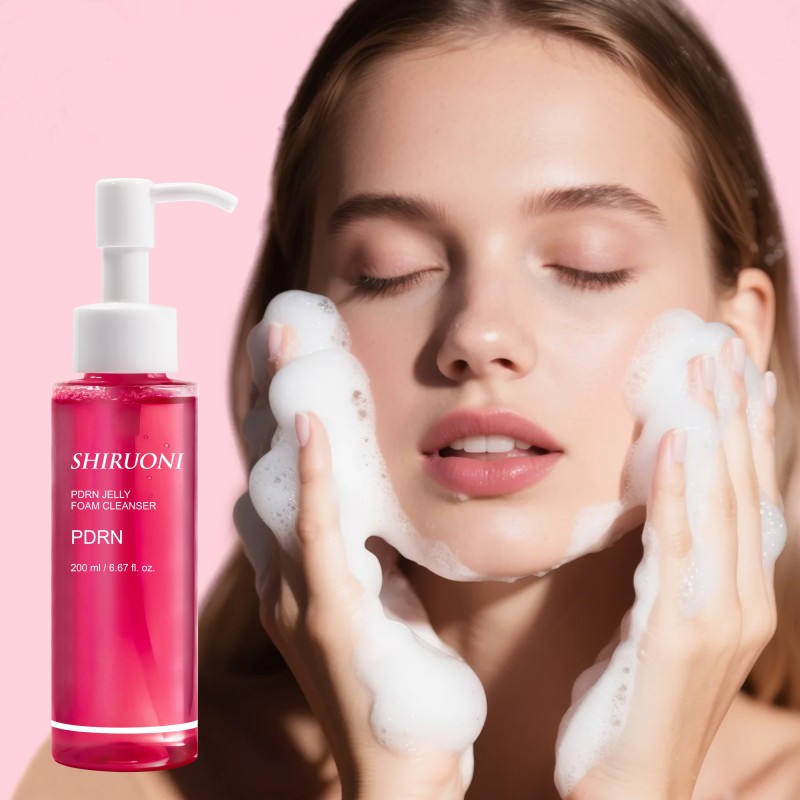 Custom Pdrn Jelly Cleanser Smaller Pores Remove Makeup Anti Acne Foaming Whitening Face Cleansing Gel for Men Women