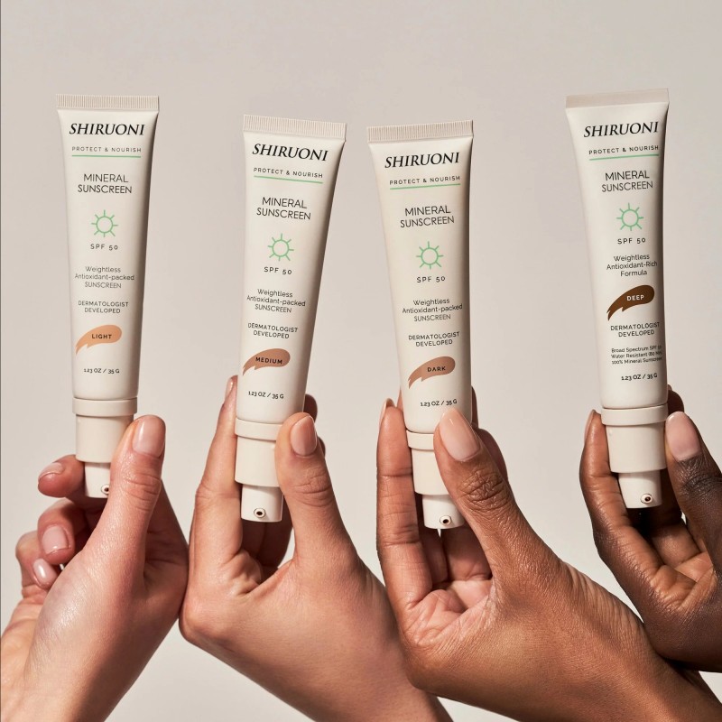 Private Label Natural Niacinamide Caffeine Weightless Antioxidant-Packed for Face Tinted Sunscreen Spf 50