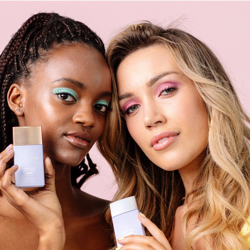 Private Label Glow Illuminating Sun Protection Sunscreen Tinted SPF50 Mineral Glow Serum Drops