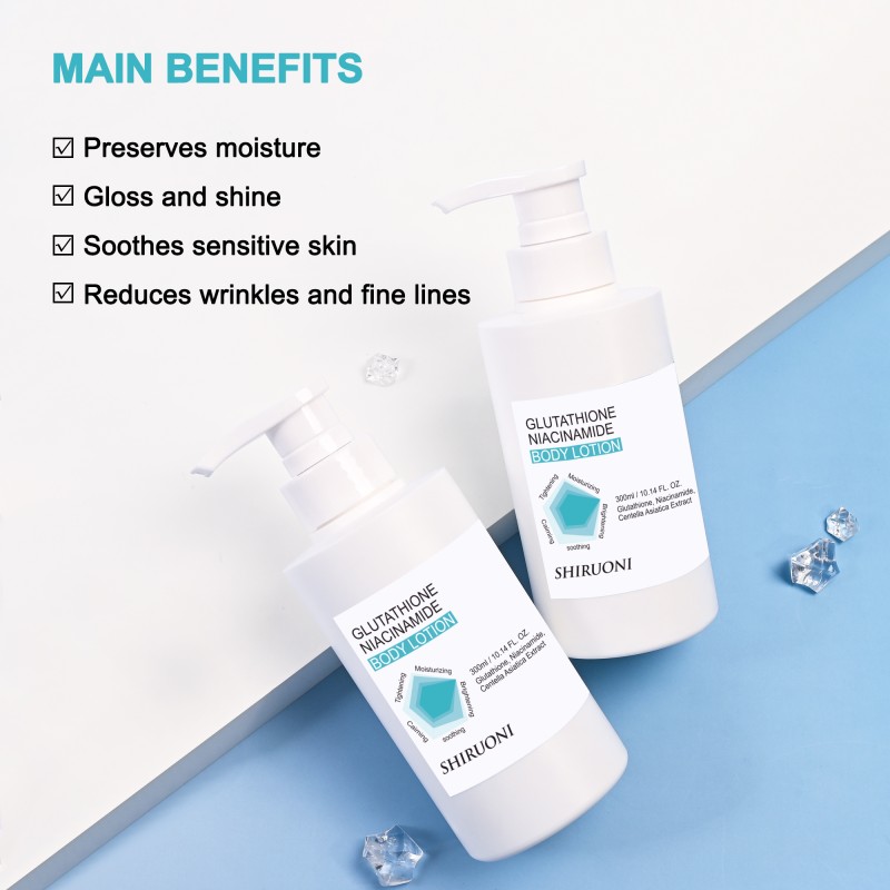Custom Body Moisturizing Creams Niacinamide Hyaluronic Acid Lightening Whitening Moisturizing Body Lotion