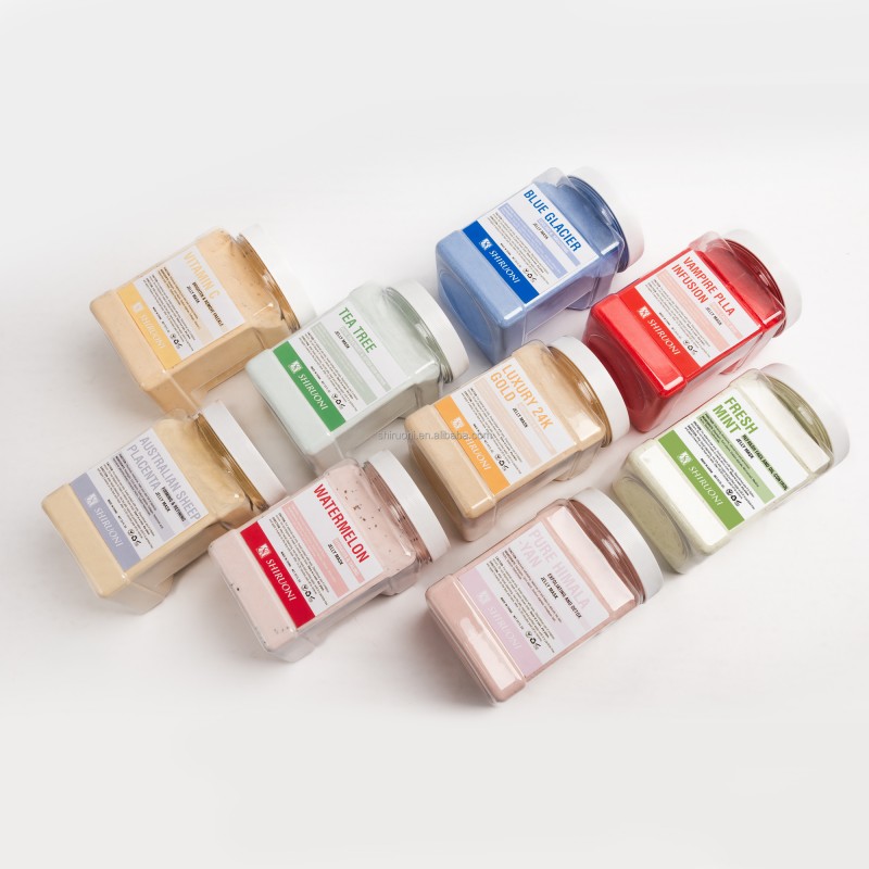 Private Label Facial Masks Hydrating Whitening Tea Tree Vitamin C Watermelon Jelly Mask Powder