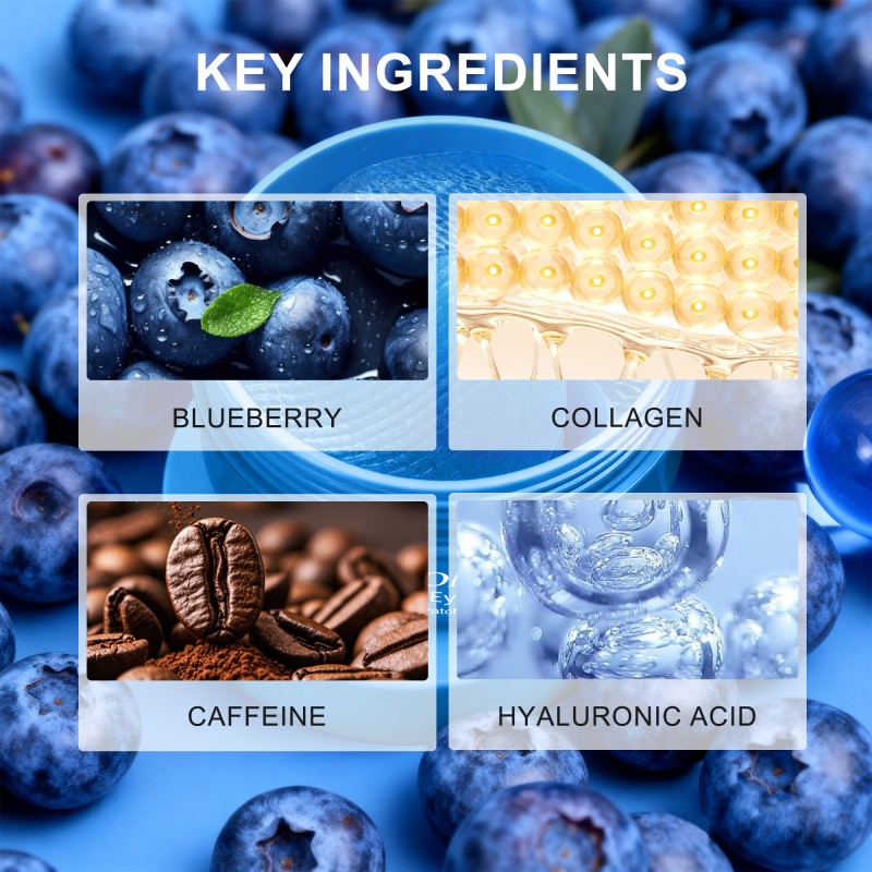 30 Pairs Under Eye Mask Patches Smooth Fine Lines Remove Dark Circles Wrinkles Blueberry Eye Patches Collagen