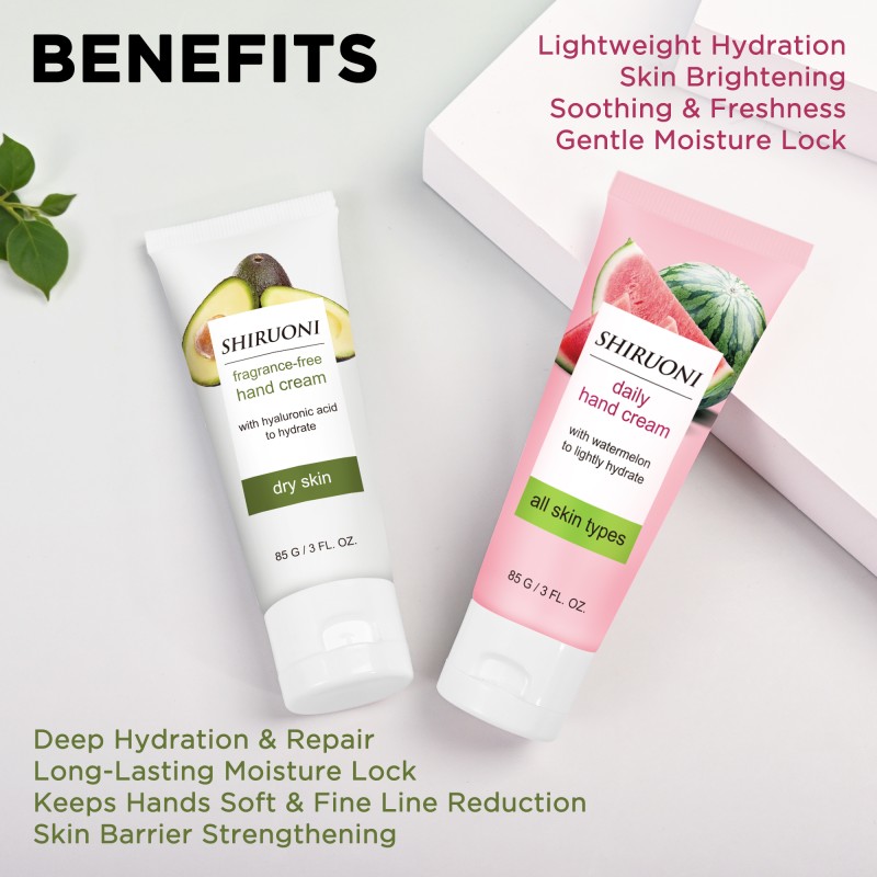 Private Label Hand and Foot Cream Watermelon Avocado Soothing Whitening Moisturizing Hand Cream Christmas Gift