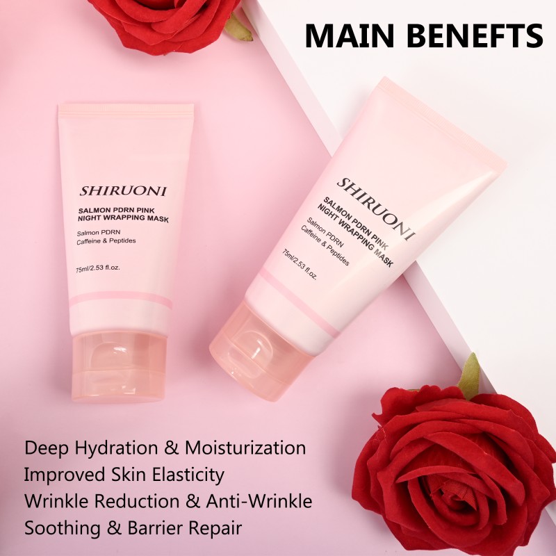 Private Label Wholesale Peel Off Facial Mask Soothing Caffeine Peptides Deep Hydration Collagen Night Wrapping Mask