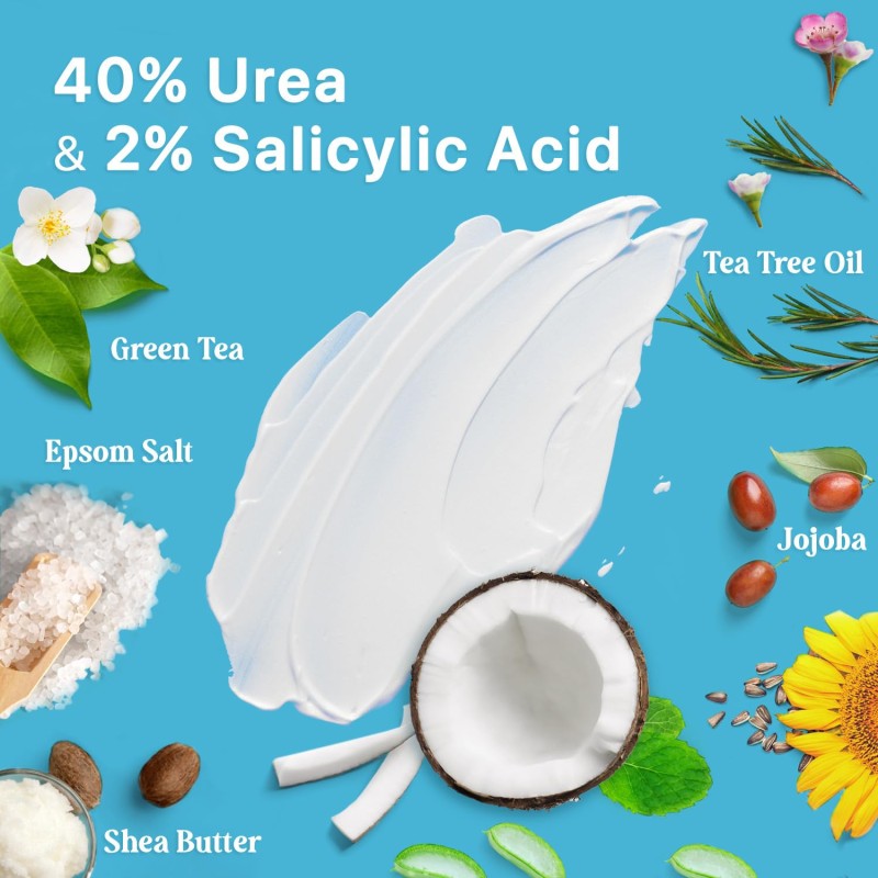 OEM Organic Feet Skin Care Cream Urea 40% Foot Salicylic Acid 2% Repair Cream Moisturizing Soften Cracked Heels