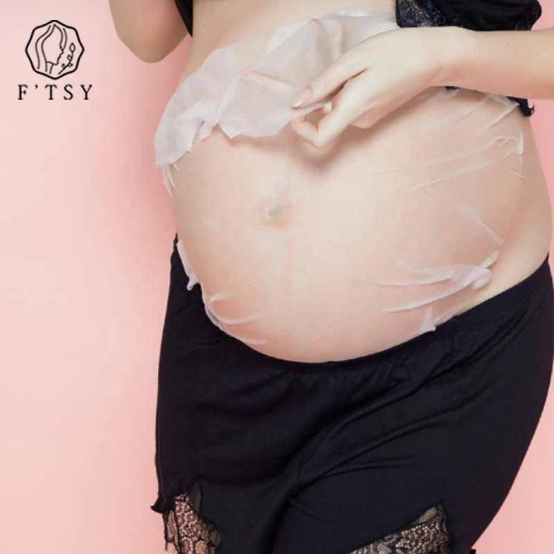 Private Label Against Stretch Mark Maternity Body Skin Care Moisturizing Hydrating Pregnant Soothing Belly Sheet Mask
