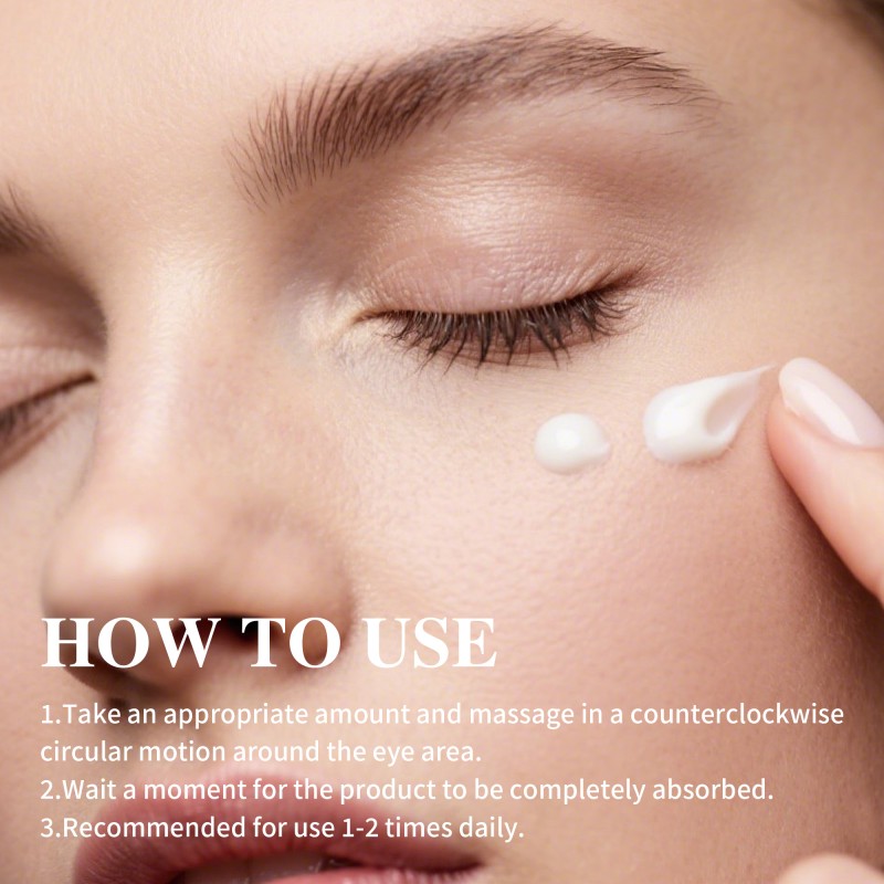 Private Label Under Eye Cream for Eye Bags Dark Circle Anti Wrinkle Goat Milk Day and Night Peptide Eye Cream