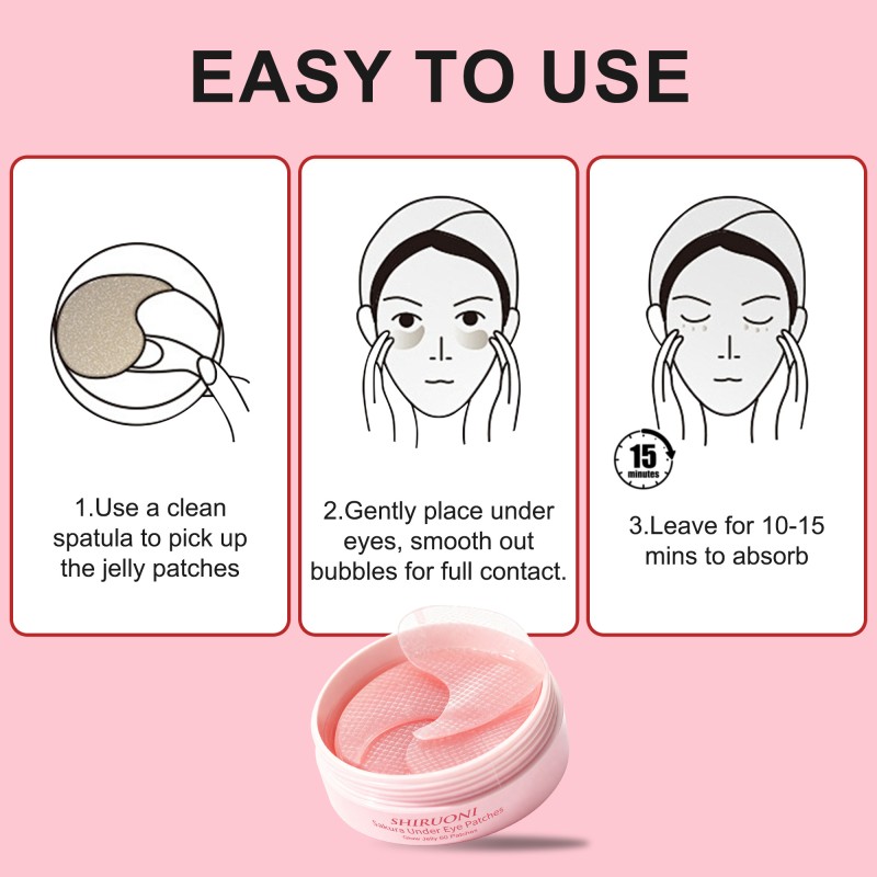 Free Samples Under Eye Mask Soothing Reduce Dark Circles Fine Lines Sakura Eye Patches Hydrogel
