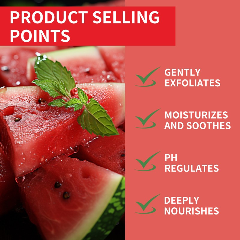 Private Label Watermelon Scrub Body Hand Foot Scrub Watermelon Sugar Shea Butter Soothes Moisturizes Body Watermelon Scrub